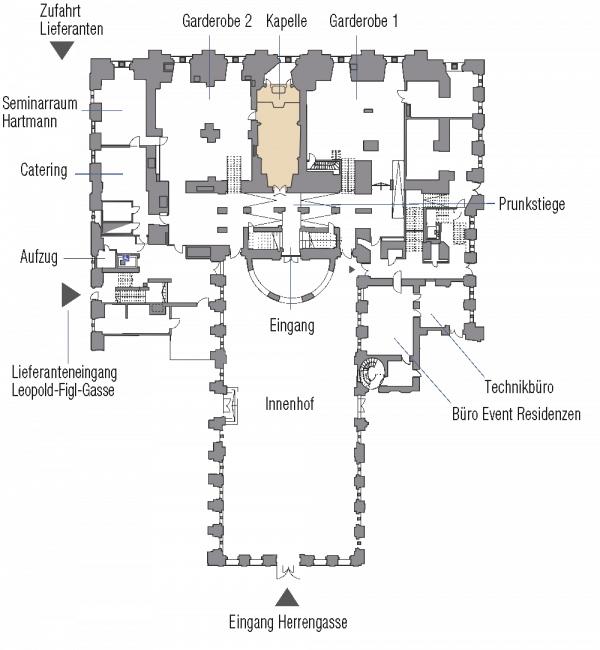 Plan Palais Niederösterreich Kapelle
