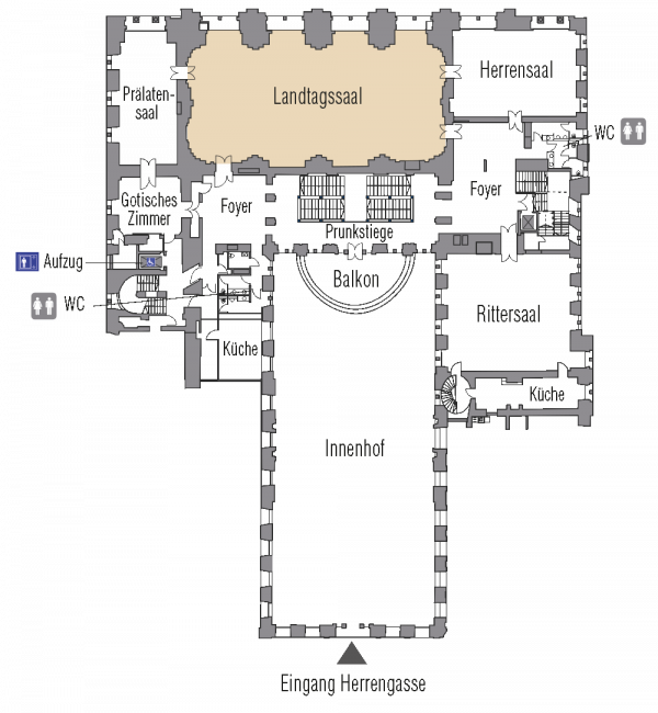 Plan Palais Niederösterreich Landtagssaal
