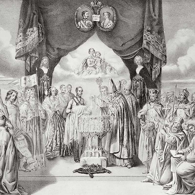 Historische Zeichnung Habsburger