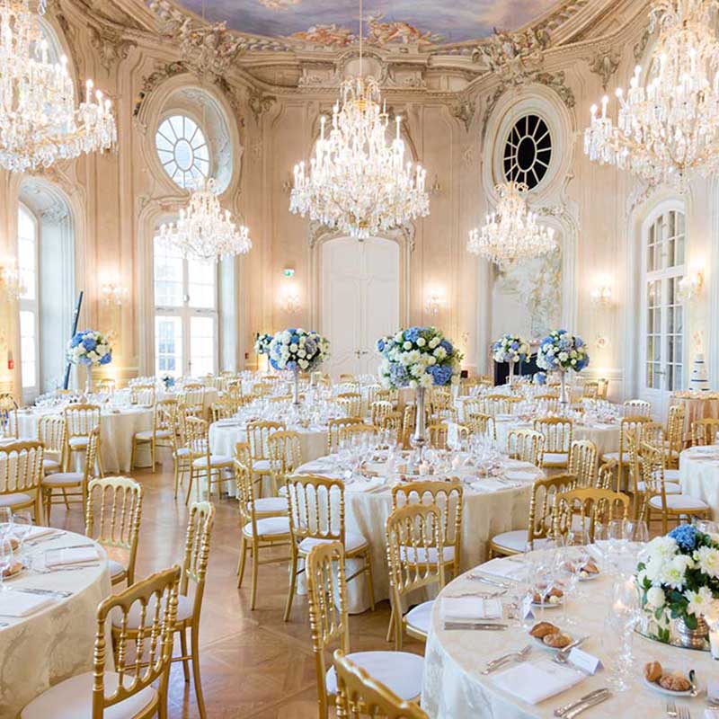 Ovaler Saal Conference Center Laxenburg mit Galabestuhlung