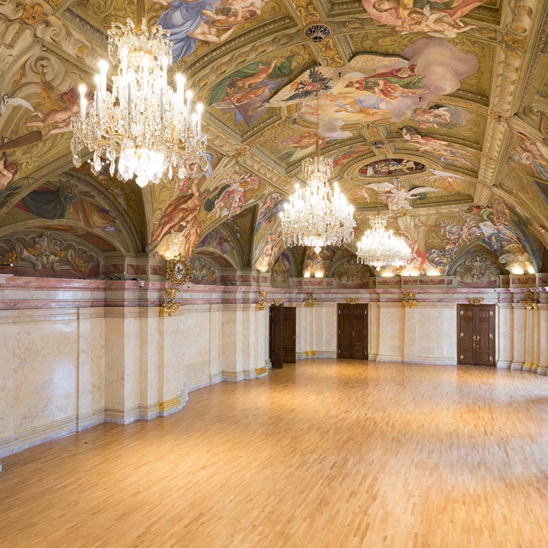 Landtagssaal Palais Niederösterreich leerer Raum