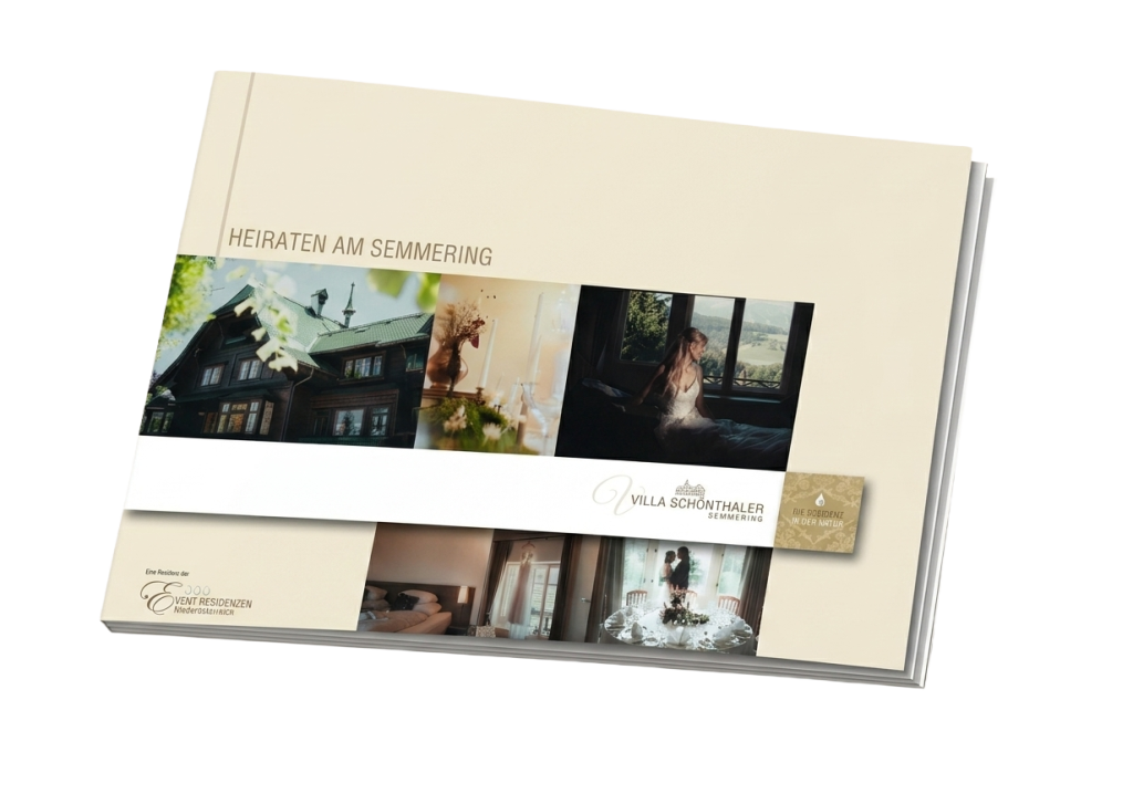 Villa Schönthaler Hochzeitsbroschüre